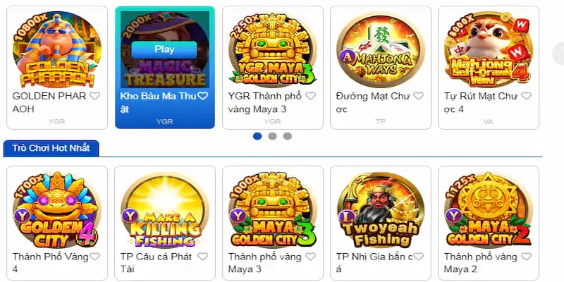 Kho trò chơi trên nền tảng đồ sộ